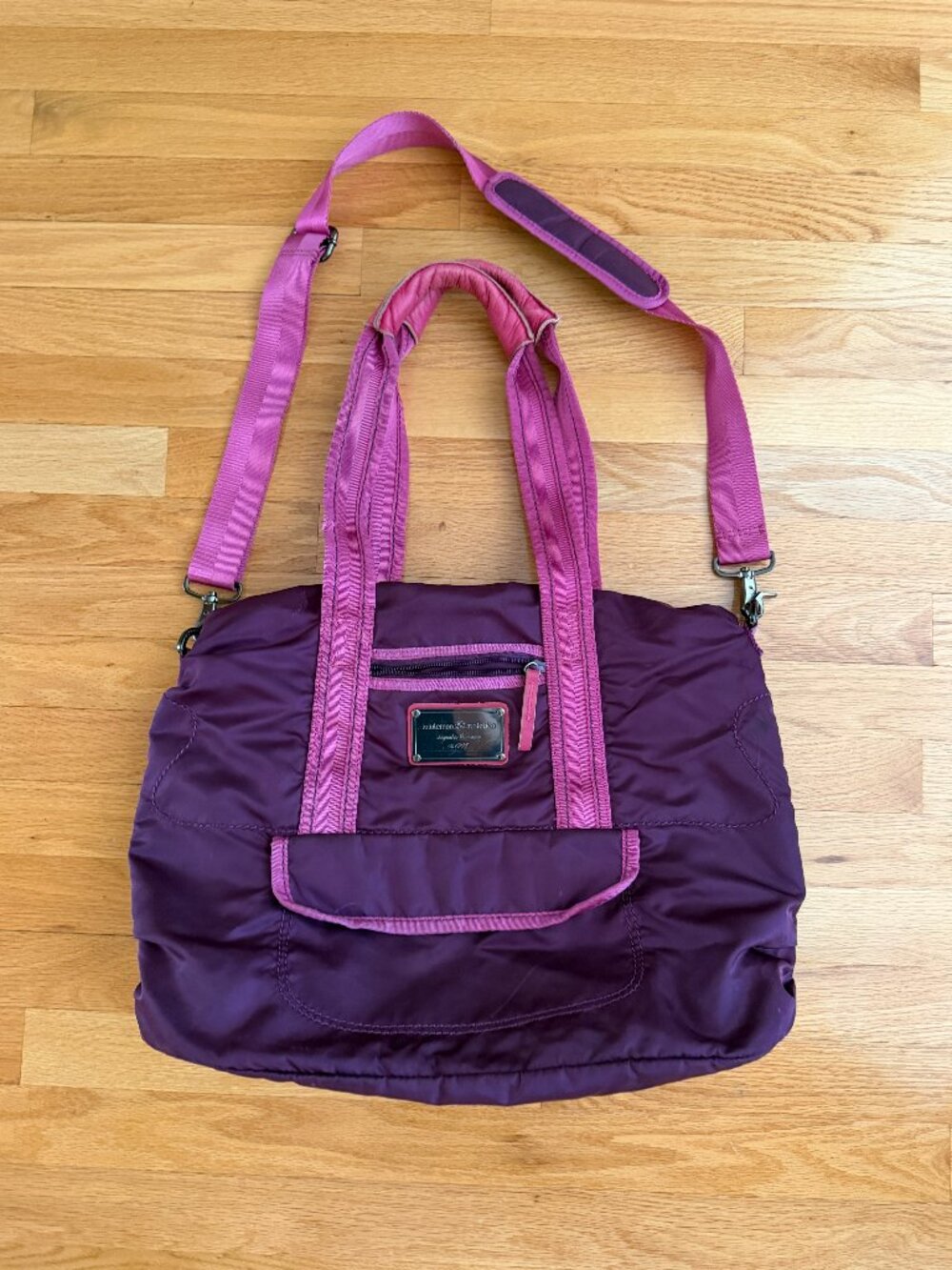 Lululemon Large Purple Crossbody Gym Tote Bag